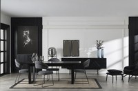 Essgarnitur Schwarzes Esszimmer Set Anrichte Schrank StüHle Esstisch Essgruppe