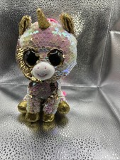 TY Flippables Sequin Beanie Baby Unicorn FANTASIA 6" Plush