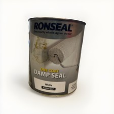 Ronseal Damp Seal One Coat || White Basecoat 750ml For Damp Interior Walls 