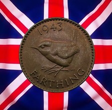 1943 Great Britain Farthing - George VI - Combined Ship