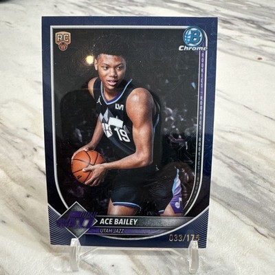 2025-26 Bowman Chrome ACE BAILEY Navy MOJO Refractor /175 - Utah Jazz RC SSP 