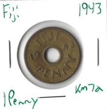 Coin Fiji 1 Penny 1943 S KM7a