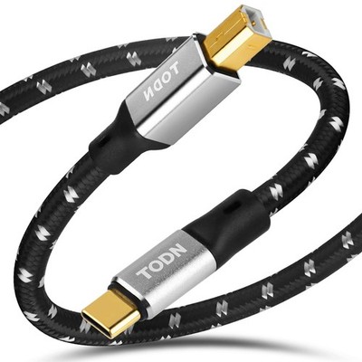 Audiophiles USB Printer Cable Type C/USB C to USB 2.0 B High Speed Data Trans...