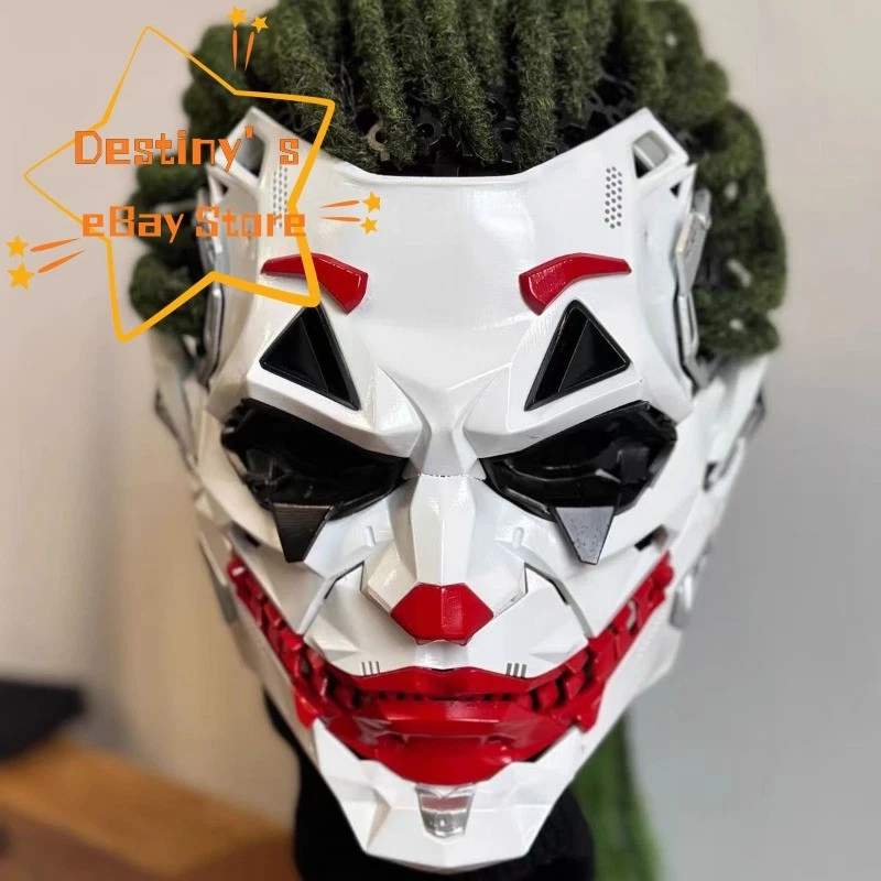 Cyber Joker Full Face Cosplay Mask Resin Customized Mechanical Technology Mask - Image 2 of 4