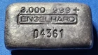 3 Oz Vintage Engelhard Bar .999 Fine Silver RARE!!!!!  Serial 04361 Pillow