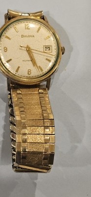 Vintage Mens Bulova Selfwinding Automatic Wrist Watch 10K RGP Case E29392 M2 Run