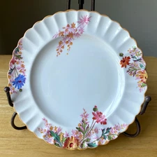 7 SPODE CHELSEA GARDEN 8" Mustard Trim Salad Plates - England - VGUC