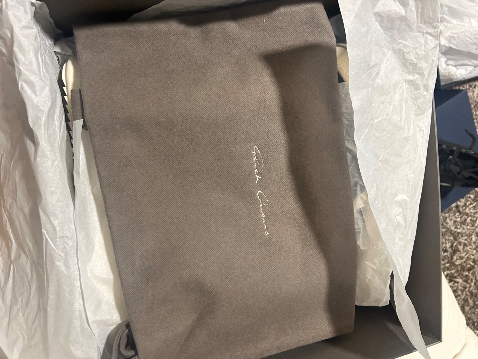 Rick Owens Runway Mega Bumper Geobasket FW23 Black/Milk Size 41 Worn Once image 5