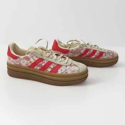 Adidas Gazelle Bold X Liberty London Better Scarlet Gum Shoes JR8885 Size 8