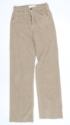 Topshop Damen Beige Cord Gerade Hose