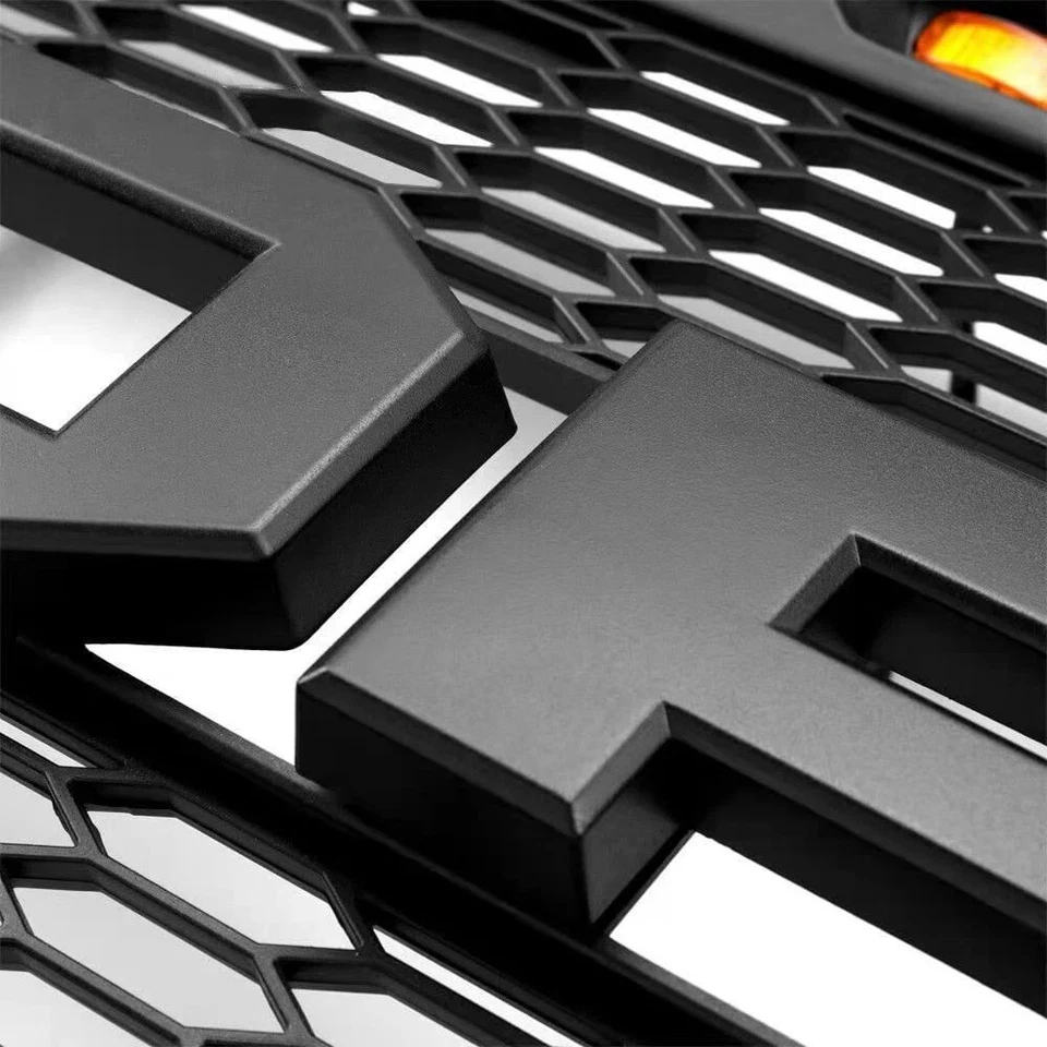 Parachoques delantero para Ford F150 F-150 2009-2014 parrilla capó parrilla estilo Raptor negro Foto 3 de 4