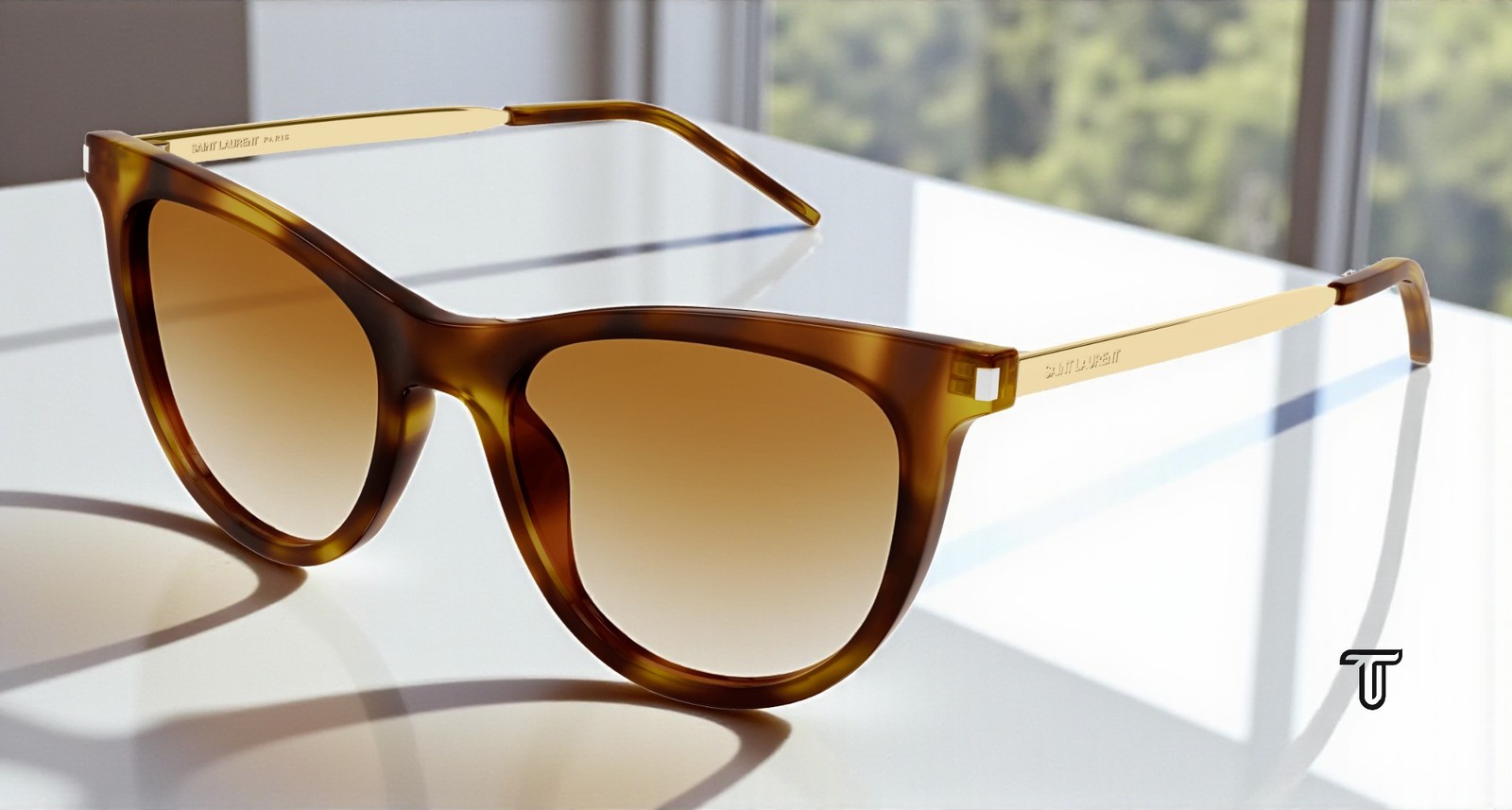 Occhiali da sole donna SAINT LAURENT SL 510 005 occhio di gatto avana oro marrone 54 mm