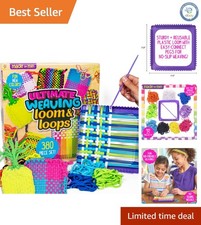 Kid-Friendly Weaving Kit: 378 Loops for 25 Creative Projects, No Sewing