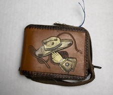 Vintage old cowboy Zippered Wallet