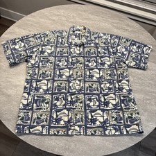Vintage Pierre Cardin Mens XL Hawaiian Shirt Button Up 100 Cotton Short Sleeve