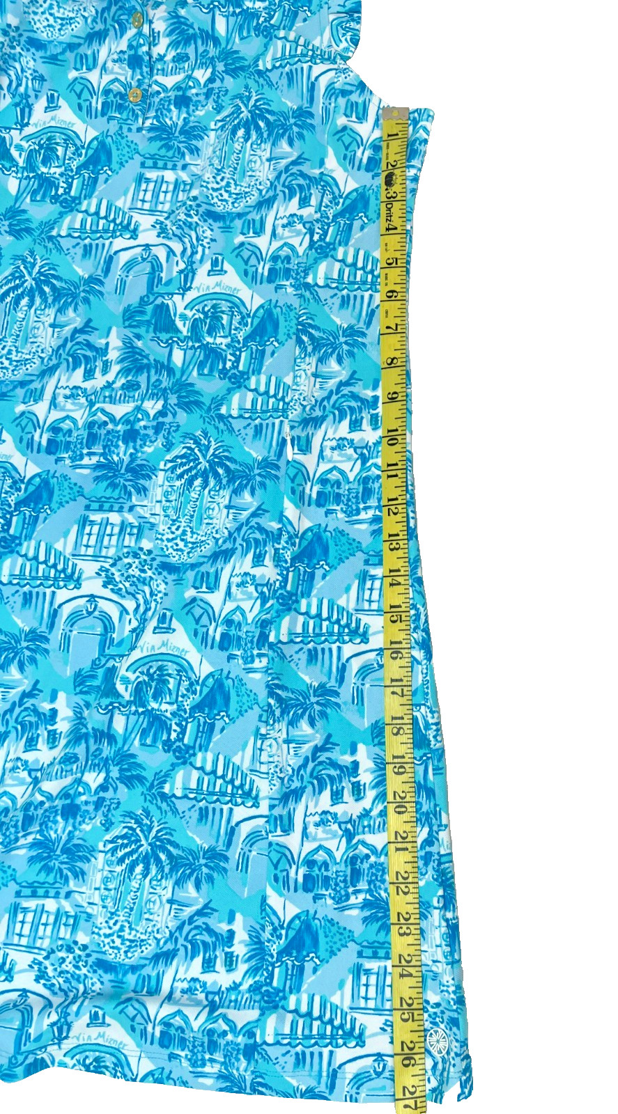 NWT Lilly Pulitzer Luxletic Silvia Golf Dress Amalfi Blue Sunny State of Mind XL