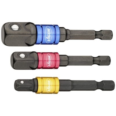 Vigor  V7603/3 Steckschlüssel-Adapter-Set   Antrieb 1/4'' (6.3 mm)  1 Set