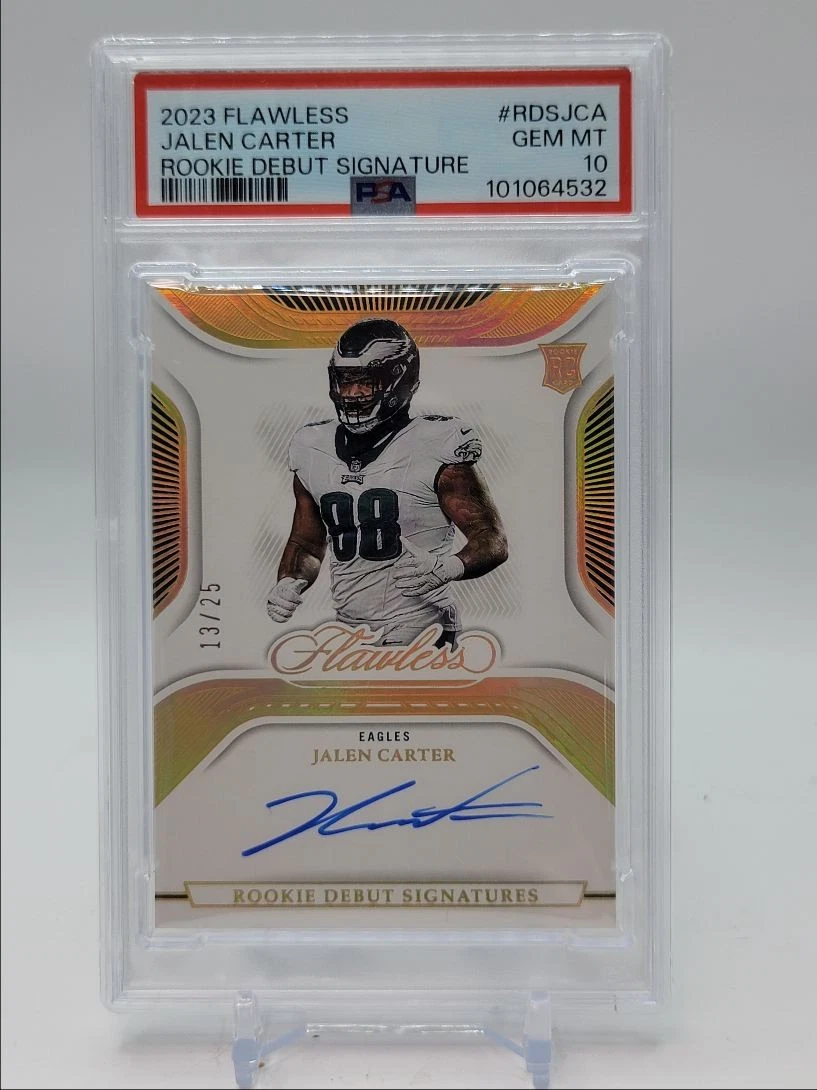 Jalen Carter Panini Flawless Rookie Debut Signatures #RDSJCA Base