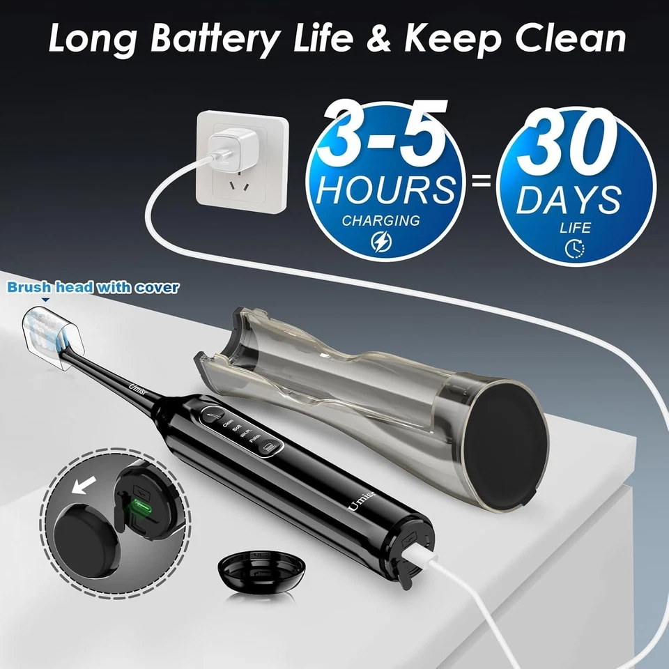 Electric Toothbrush with Water Flosser Combo, Cordless flossing Toothbrush - Image 3 of 4
