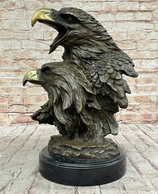 Hand Made Original Miguel Lopez Milo Double Eagle Bronze Sculpture Statue Gift