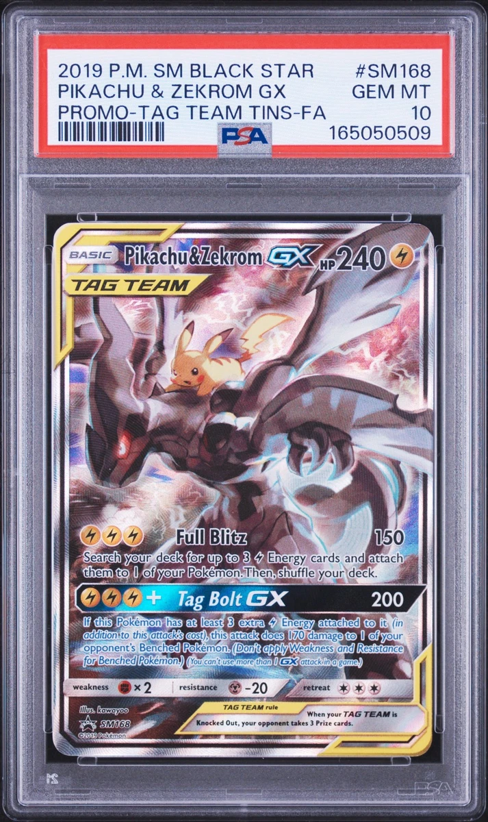 Pikachu & Zekrom GX SM168 Sm | Updated Sep 2026