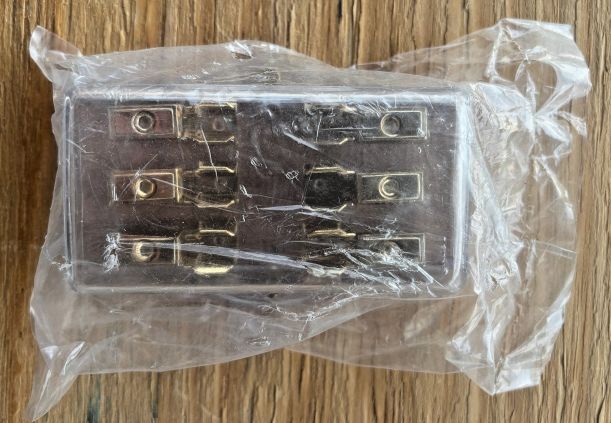 3 X 3  (3 Way) 8 AWG Gold Plated AGU Up To 60A Fuse Holder Distribution Block