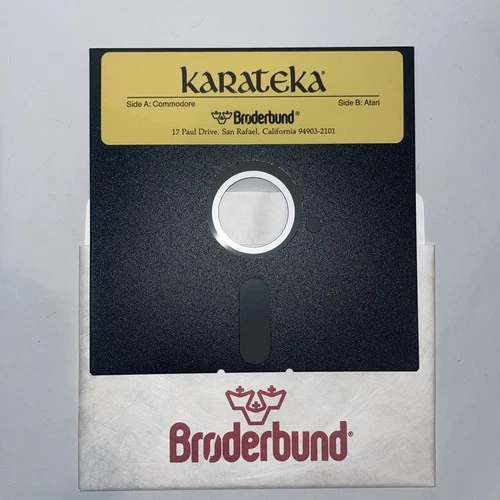 ✅ KARATEKA Commodore 64 / 128 5.25" Floppy Game Disc Only WORKS! Broderbund