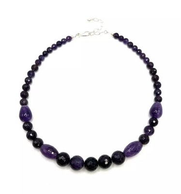 Jay King Sterling Silver Amethyst Graduated Beaded Gemstone Necklace, 20''