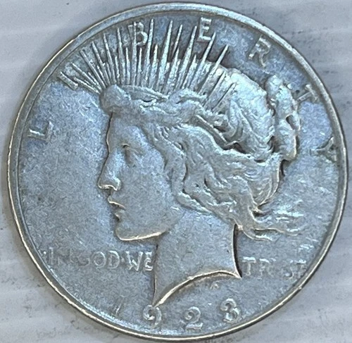1923S Silver Peace Dollar Uncertified Fine Circulated Condition