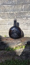 Vintage Glass W&A Gilbey Gin Spirit Bottle Brown Glass Pub Decor