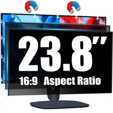 2 Pack Magnetic Computer Privacy Screen for 23.8 Inch Monitor, Anti-Glare Bl...