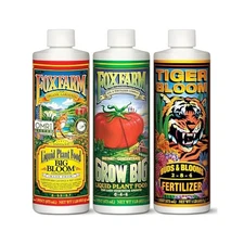 Fertilizer Soil Trio Liquid Nutrient: Tiger Bloom, Grow Big, Big Bloom, 3 Pint