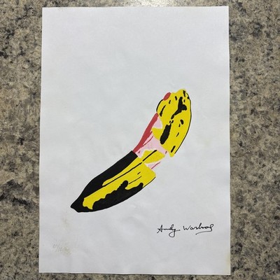 6 Andy Warhol (Handmade) Mixed media Drawing on old paper signed