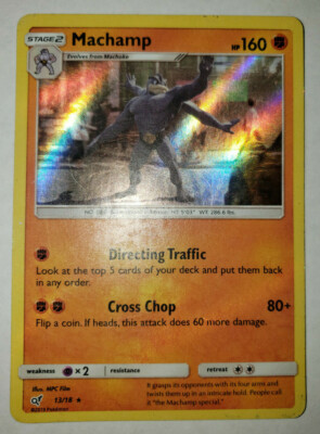 machamp stage 2 pokemon card value 13/18 Machamp Stage 2 Holofoil Pokemon card, Very lightly handled!