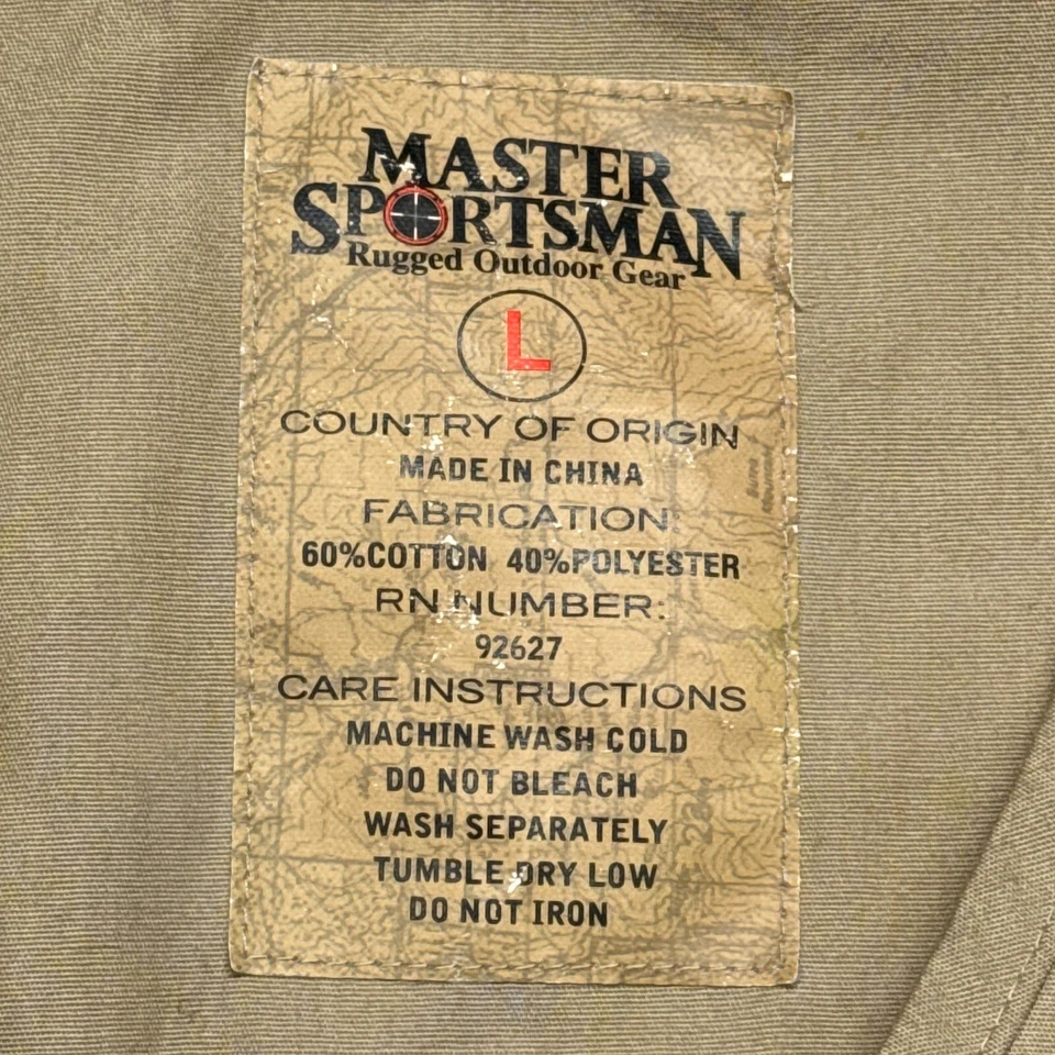 Chaleco de pesca con mosca Master Sportsmanr grandes bolsillos tostados cremallera Foto 2 de 4