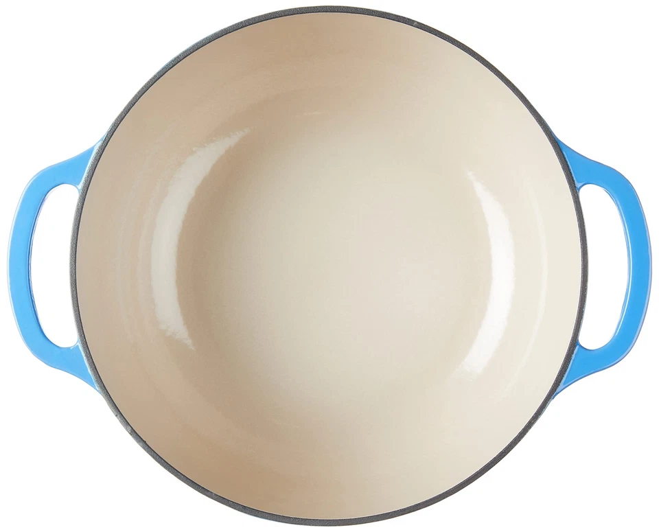 Lodge 7.5 Quart Caribbean Blue Enameled Cast Iron Dutch Oven Cookware - Image 3 of 4