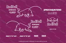 Waterslide Decal for Hot wheels 1/64 Custom  Mazda RX-7 (RED BULL V2) 007