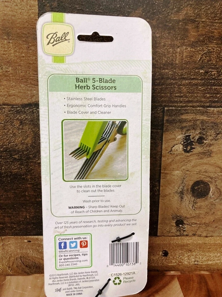 Ball Kitchen Herb Scissors Blades Jardon and Cover Stainless Steel Blades NEW - Image 3 of 4