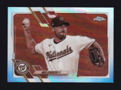 2021 Topps Chrome #33 MAX SCHERZER Washington Nationals SEPIA REFRACTOR Parallel