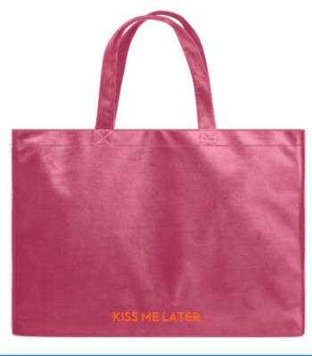 SORBET ISLAND Tasche Shopper ''KISS ME LATER'', Farbe Altrosa