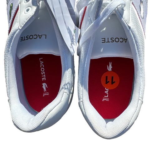Lacoste Nivolor 0721 1 P CMA Mens White Leather Lifestyle Sneakers Shoes Size 11 - Picture 5 of 6