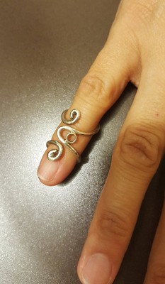 Mallet Finger Silver Ring Splint Jewel Orthopedic Hyper-mobility