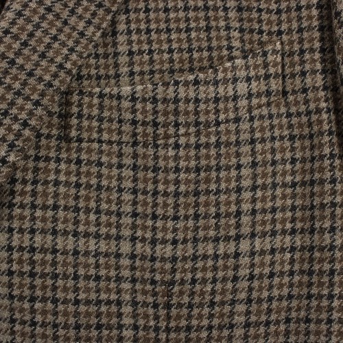 Nuevo con etiquetas Chaqueta Boglioli Marrón Lana Negra Diente en H Overcheck Parche Pkts 2Btn 38R - Imagen 4 de 12