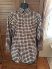 St John's Bay Men's Size Medium Long Sleeve One Pocket Plaid Dress Shirt
