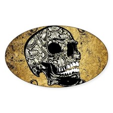 CafePress Sugar Skull Sticker Sticker Oval  1651196942 