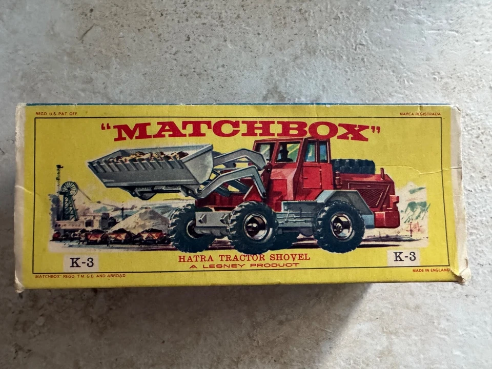 MATCHBOX K-3 "Hatra" Tractor Shovel King Size By Lesney in Orange - Image 2 of 4
