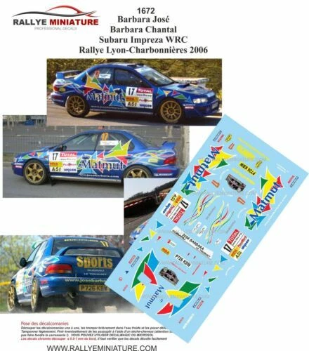 Modellini statici di auto da corsa Rally IXO Scala 1:43 per Subaru