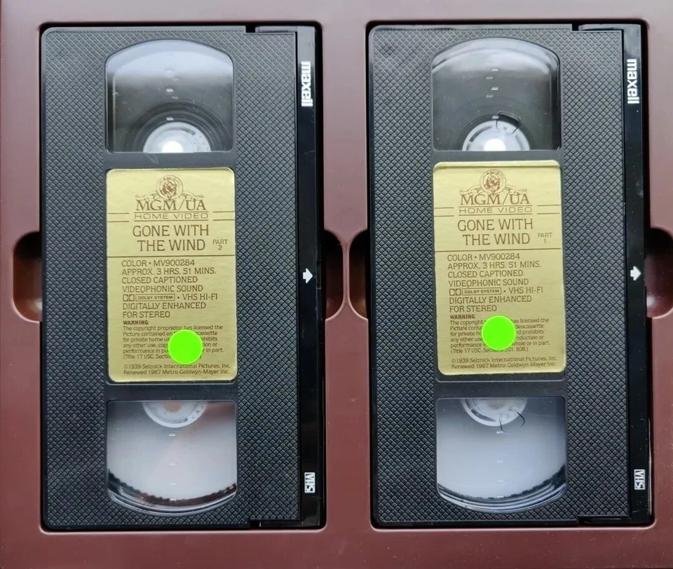 Gone With The Wind MGM Home Video 2 Tape VHS Deluxe Edition Box Set 1985 - Image 3 of 3