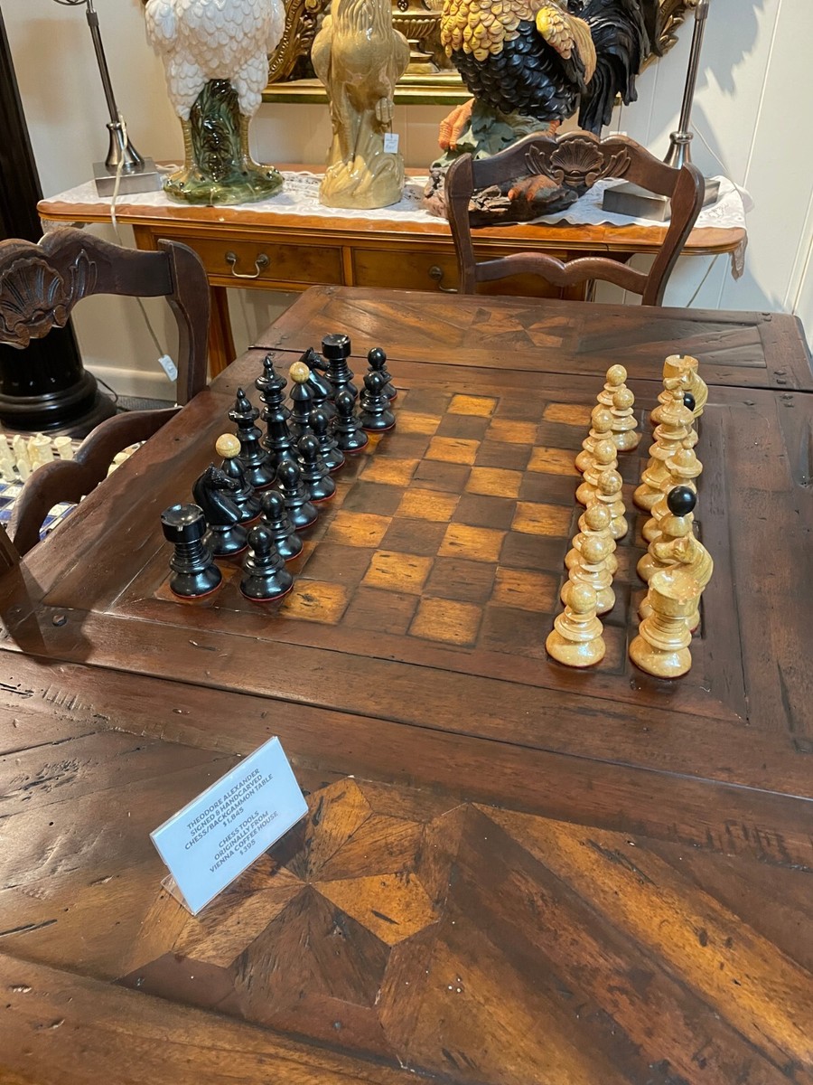 94615★THEODORE ALEXANDER ゲームテーブル チェス Encore Furniture Gallery-Theodore Alexander Spiral Turned Leg Game