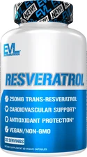 Evlution Nutrition Resveratrol - Anti Aging Antioxidant Supplement - 30 Servings